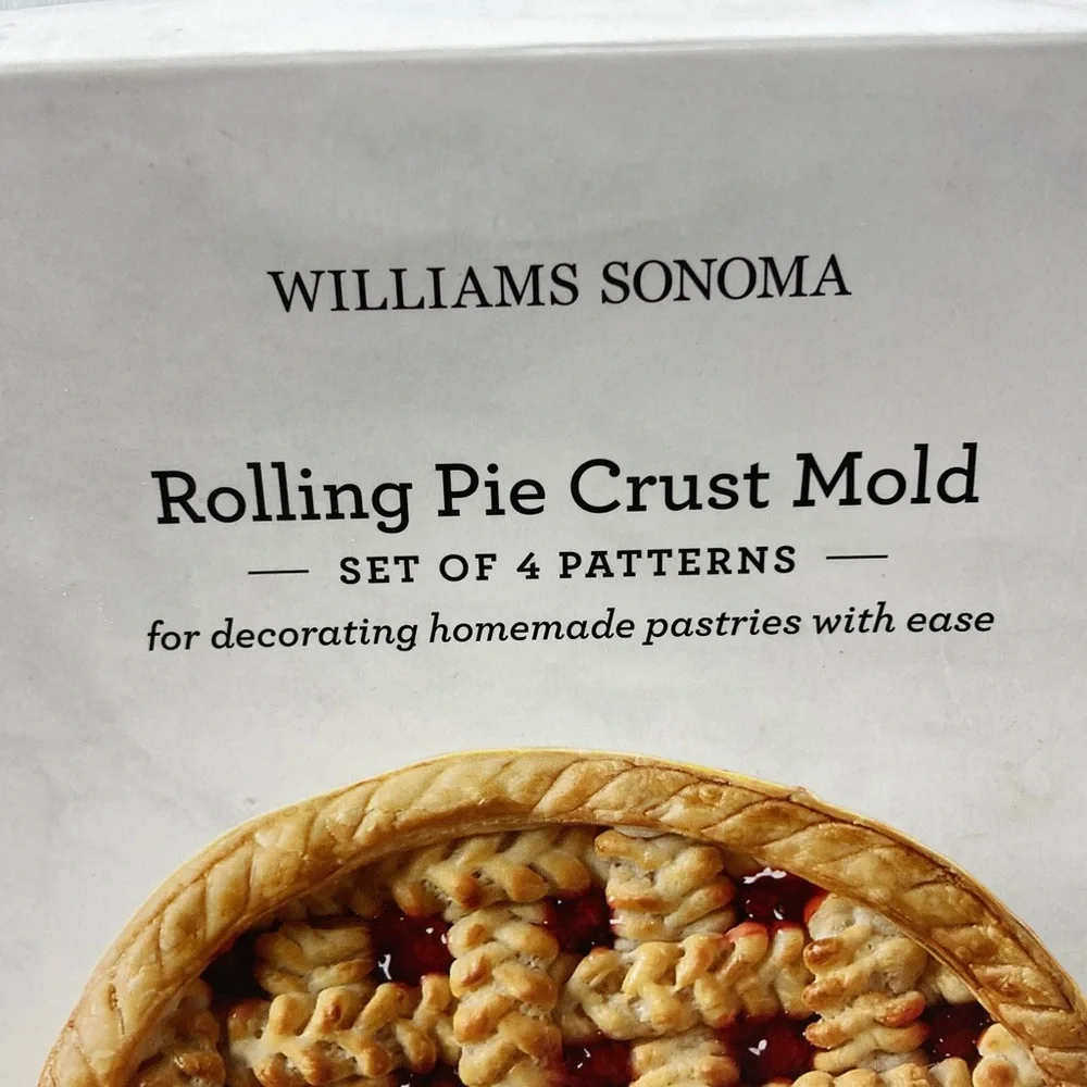 Williams Sonoma Rolling Pie Crust Mold Set of 4 Patterns